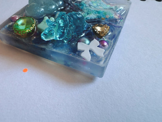 Blue Bling Bling (Textured Worry Square)