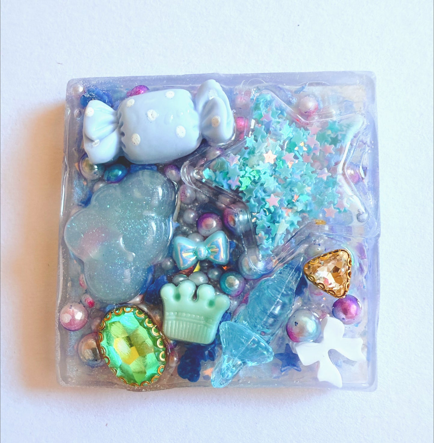 Blue Bling Bling (Textured Worry Square)