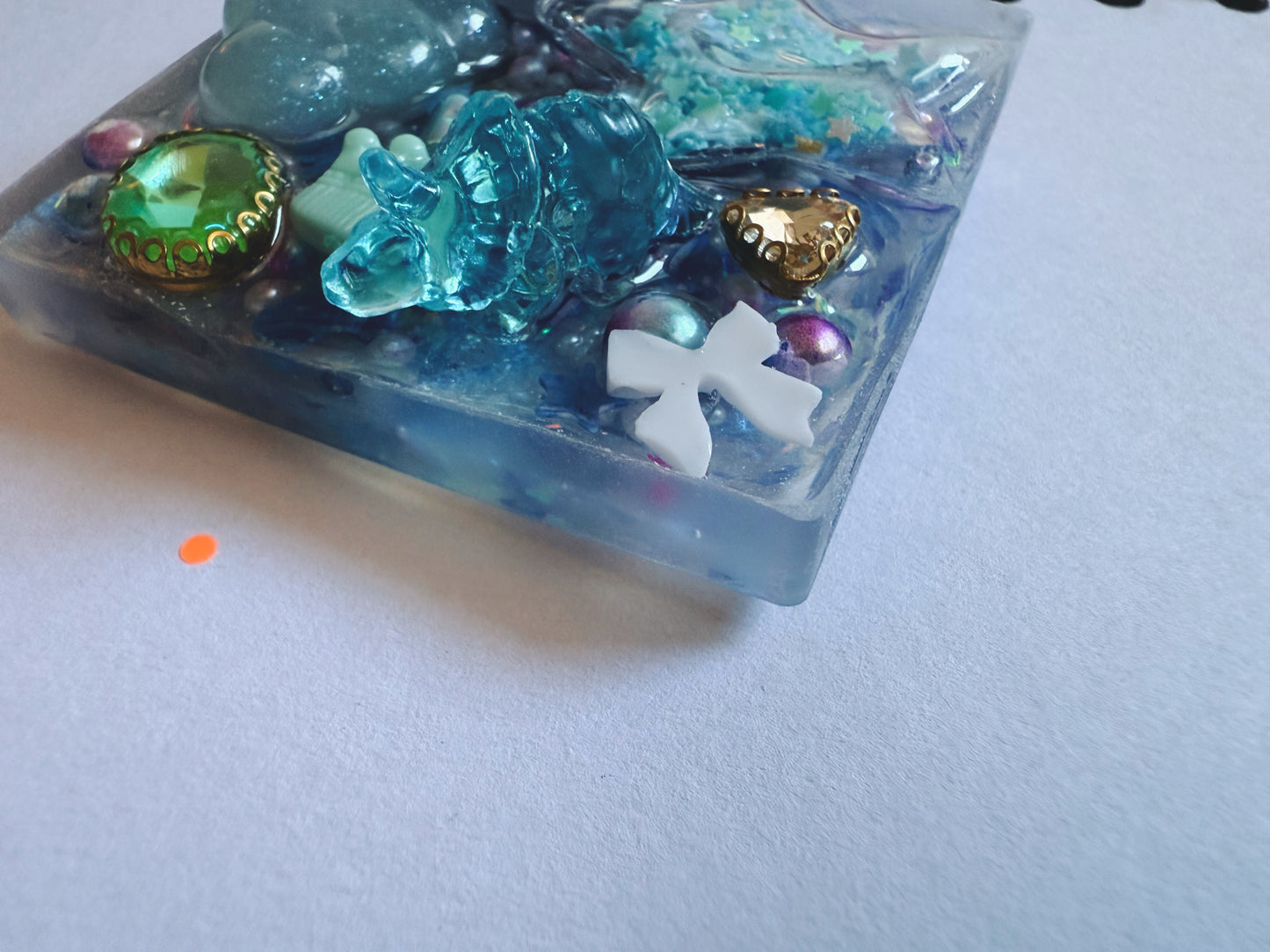 Blue Bling Bling (Textured Worry Square)