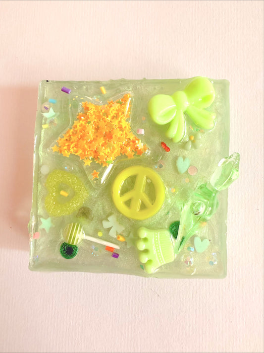 Green Kween (Textured Worry Square)