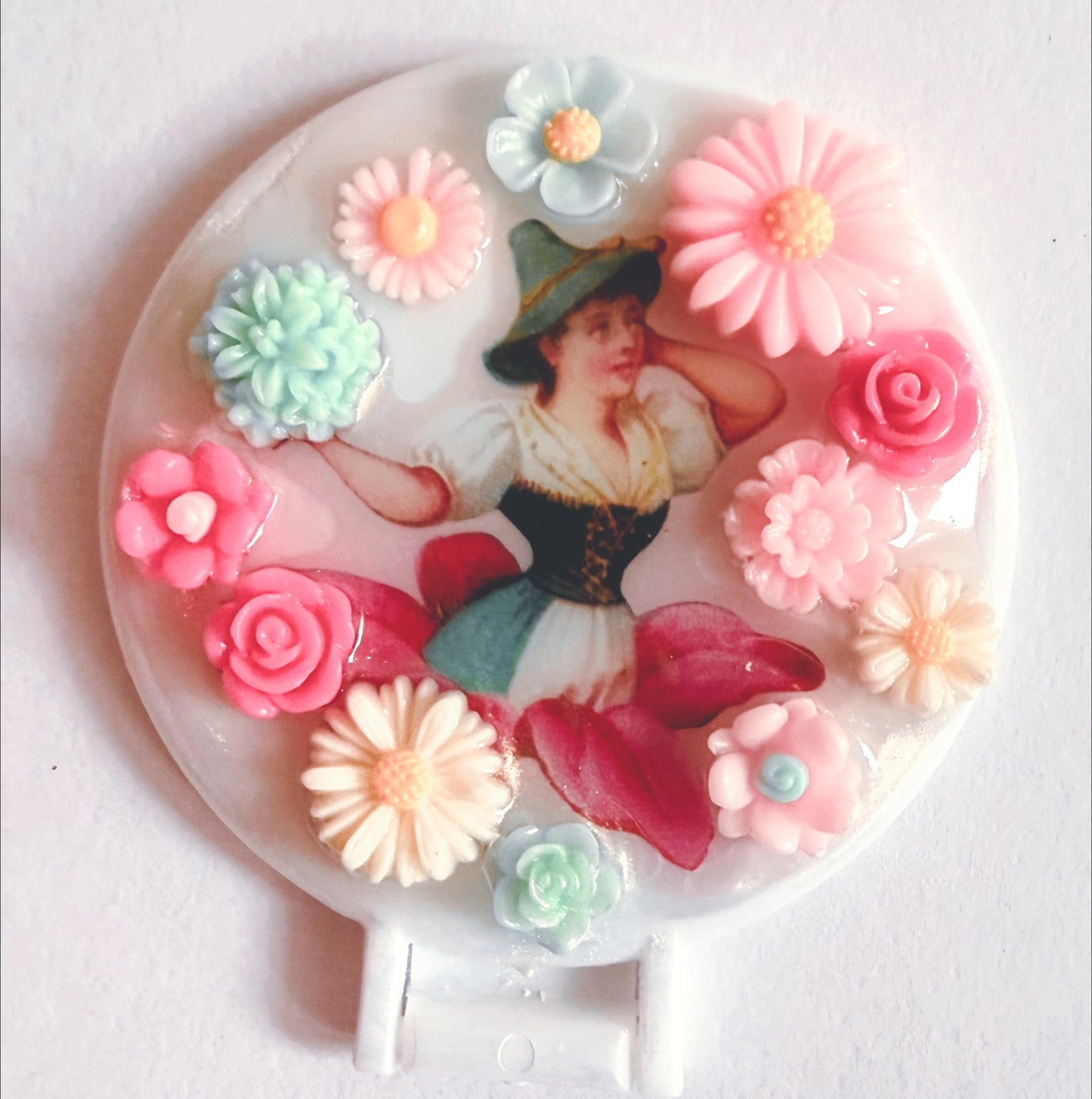 Floral Lady Pocket Mirror