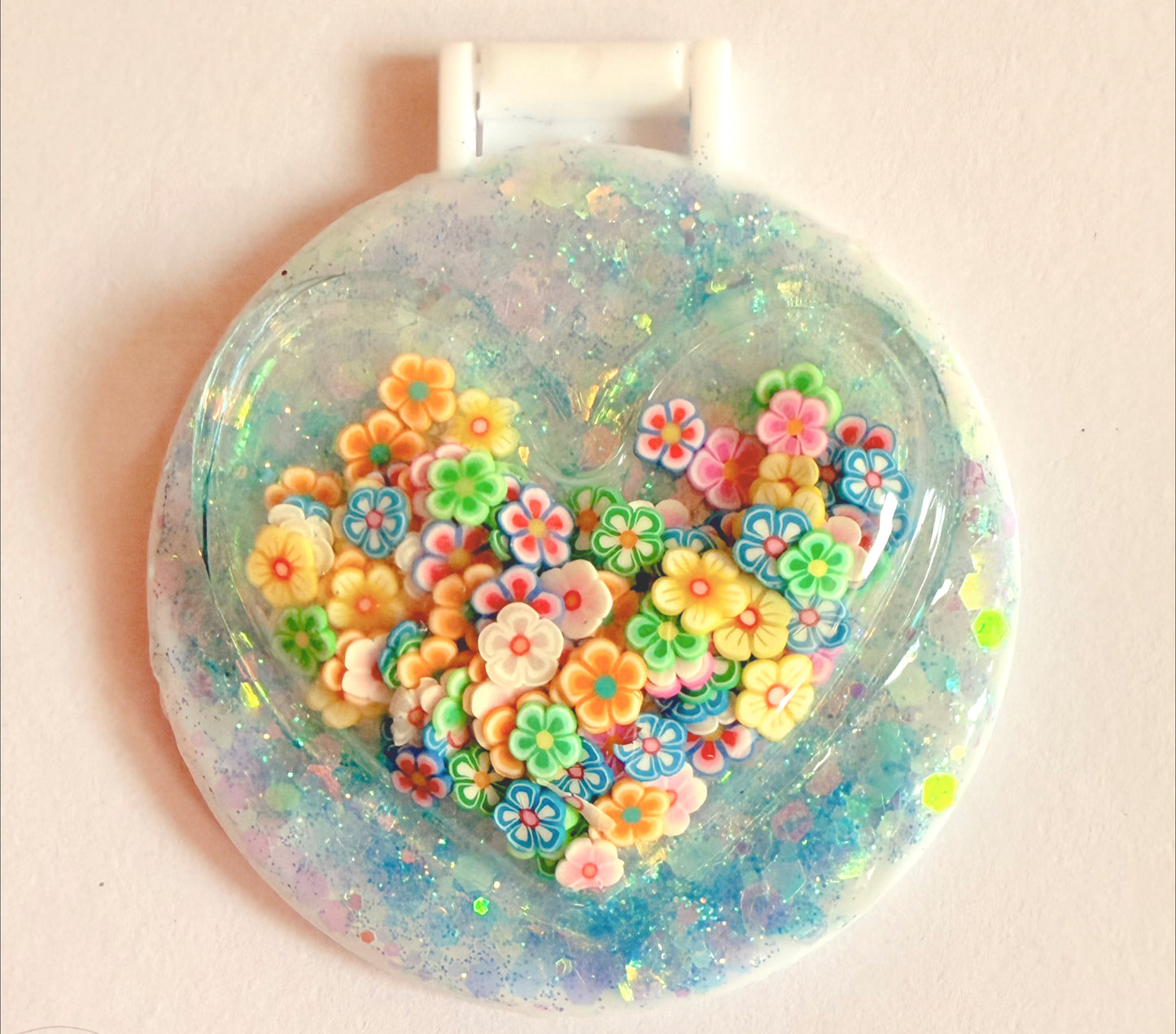Floating Flowers Pocket Mirror